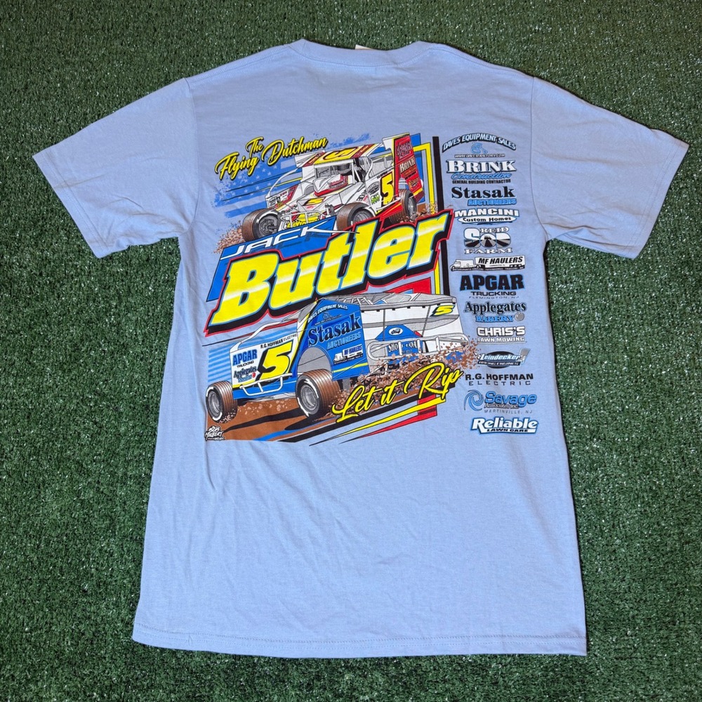 Jack Butler The Flying Dutchman 5 Racing T-Shirt Light Blue Small Port & Company